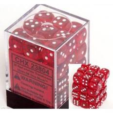 D6 12mm Red w/White (36) New