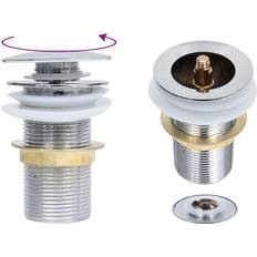 Plumbing vidaXL Push Drain without Overflow Function Chrome 6.4x6.4x9.1 cm