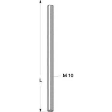 Gängstång m10 Gevindstang galvaniseret M10 (L=2M) (2 meter)