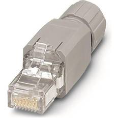 Rj45 plug Phoenix Contact 1656725 VS-08-RJ45-5-Q/IP20 RJ45-Plug Connector IP20 CAT5e 8 RJ45 Plug, straight Grey