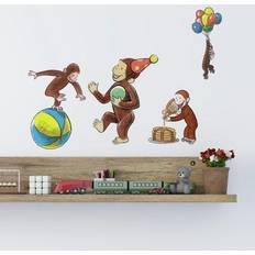 RoomMates 22-Piece Curious George Vinyl Wall Decal Set Multi Wall Decal