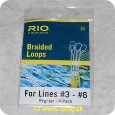 Vita Fiskelinor RIO Braided Loop #3-6 White 4 Pack