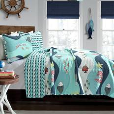 Lush Decor Sea Life Quilts Blue (233.68x223.52cm)