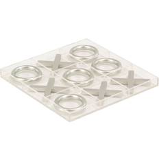 Olivia & May 12" Modern Acrylic and Iron Tic Tac Toe Set Decoration 30.5cm