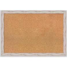 Large cork board Amanti Art Extra Large Framed Cork Board with Alexandria Whitewash Notice Board 101.6x71.1cm