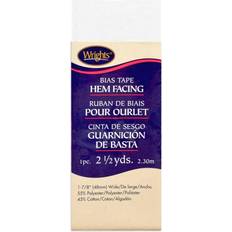 Wrights Bias Hem Facing Tape 2-1/2 yd White