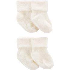 Organic/Recycled Materials Socks Carter's Foldover Chenille Booties - 4-pack - Cream (1L765510)