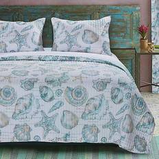 Twin Quilts Barefoot Bungalow Cruz Quilts Turquoise (223.52x172.72cm)