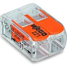 Wago 221 412 Wago Samlemuffe 2x4mm2 100stk Transparent