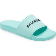 Caoutchouc Sandales Balenciaga Logo - Mint