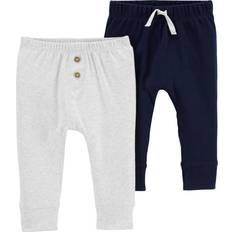 1-3M Pants Children's Clothing Carter's Baby Cotton Pants 2-pack - Grey/Navy (V_1L931210)