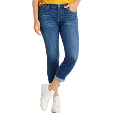 7 For All Mankind High Rise Cropped Boyfriend Jeans - Broken Twill Vanity