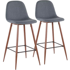 Gray Bar Stools Lumisource Pebble 2-pack Bar Stool 99.7cm 2pcs