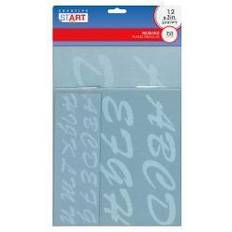 Cosco Plastic Stencil Kit, Script, 1" 2" And 3"