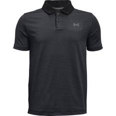 Stripes Polo Shirts Children's Clothing Under Armour Performance Stripe Polo Shirt - Black/Pitch Gray (1361776-001)