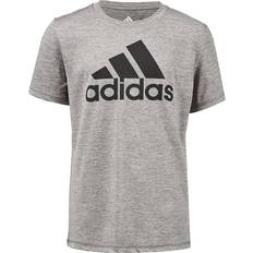 Adidas S T-shirts Adidas Logo climalite T-shirt Kids - Performance Charcoal Grey Heather