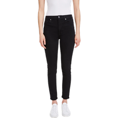 7 For All Mankind Slim Illusion High Waist Ankle Skinny Jeans - Luxe Black