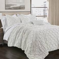 228.6 cm Sängöverkast Lush Decor Ravello Pintuck Bedspread White (243.84x228.6cm)