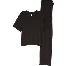 Rayon - Women Pajamas Honeydew Intimates All American PJ Set - Black