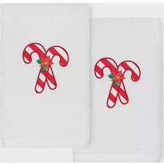 Cotton Guest Towels Christmas Candy Canes Guest Towel White (76.2x40.64cm)