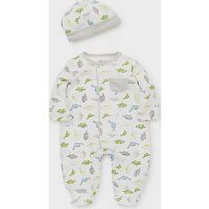 Little Me Multicolor Footie & Hat Set - Dino