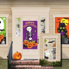 Multicolore Stickers et Décorations Murales Amscan Kit 33 décorations Halloween cartoon Horreur