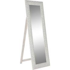 Hvid Gulvspejle Dkd Home Decor Fritstående spejl Hvid Mangotræ Træ MDF Cottage (51 x 6 x 182 cm) Gulvspejl