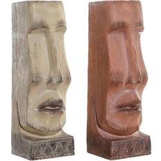 Terracotta potte Dkd Home Decor Urtepotte Beige Harpiks Terrakotta (2 pcs) (16 x 17 x 49 cm)