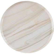 Ginger Ray LOT 8 Assiettes en Papier Naturel Marbré 23cm
