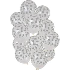 Prickiga ballonger Folat Ballonger Prickiga Silver 15-pack