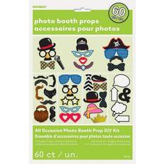 Unique Party Assorted 60 Pack Photo Booth Props Kit