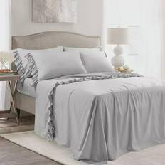 Dark grey bed sheets Lush Decor Reyna Ruffle 6-pack Bed Sheet Grey