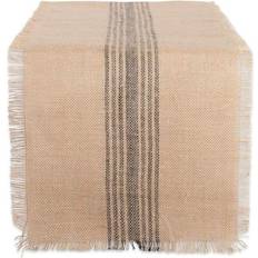 Textiles Design Imports Double Border Tablecloth Beige (274.32x35.56cm)