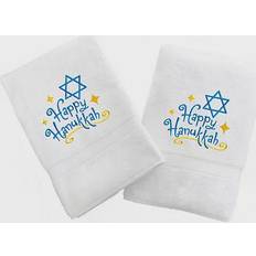 Linum Textiles Linum Happy Hanukkah 2-pack Guest Towel White (76.2x40.64cm)