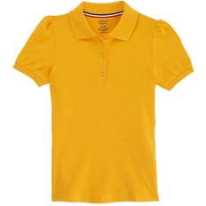 Girls Polo Shirts Children's Clothing French Toast Girl's School Uniform Stretch Pique Polo Shirt - Gold