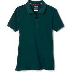 French Toast Girl's Short Sleeve Stretch Pique Polo - Green