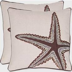 Linen Pillows Safavieh Lucky Star 2-pack Complete Decoration Pillows Beige (45.72x45.72cm)