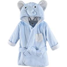 Blue Bath Robes Hudson Baby Woven Terry Cloth Baby Bathrobe - Blue Elephant