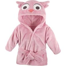 Babies Bath Robes Hudson Baby Animal Face Hooded Bathrobe - Pink Owl