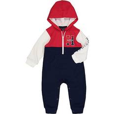 Tommy Hilfiger Boys Playsuits Children's Clothing Tommy Hilfiger Colorblock Half-Zip Hooded Coverall - Navy/White