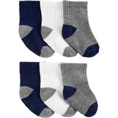 1-3M - Girls Underwear Carter's Crew Socks 6-pack - Navy/Grey (192136852346)