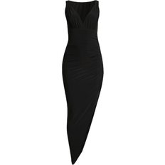 Tara Side Drape Gown - Black