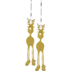 Medusa Copenhagen Mrs. Golden Rudolf Suspension Christmas Tree Ornament 11cm 2pcs