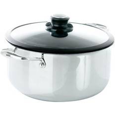 Ceramic Hob Stockpots Frieling Black Cube with lid 1.873 gal 11.75 "