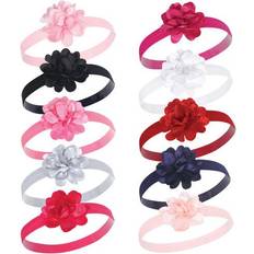 Headbands Hudson Baby Flower Headband 10-pack - Satin Pink/Black ( 10158541)