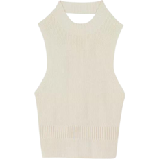 Sandro Open Back Sweater - White