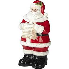 Dishwasher Safe Biscuit Jars Certified International Holiday Wishes by Susan Winget 3-D Santa Biscuit Jar