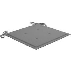 vidaXL Cuscini 4 pz Grigi 50x50x3 cm Tessuto Oxford Cuscino per sedia Grigio (50x50cm)