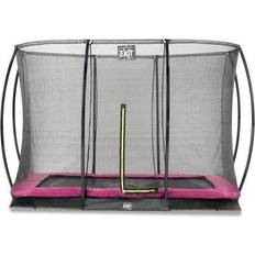 Exit Toys Rectangulaire Trampolines Exit Toys Trampoline enterré Silhouette 244x366cm avec filet de sécurité noir