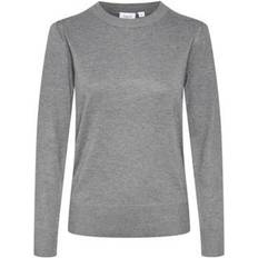 Saint Tropez Mila Pullover Sweaters - Mist Grey Melange